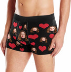 M YESCUSTOM Custom Faces Funny Short Briefs Gift for Husband Underwear