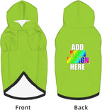 Personalized Dog Hoodie, Custom Dog Sweatshirt with Pocket, Customized Hoodie for Dogs, Puppy, Cat,XXL, Yellow-Green
