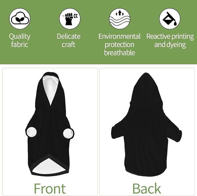 Dog Clothes for Small Dogs, Dog Hoodie Hoodies Custom Pet Puppy Sweatshirt Sweaters Ropa para Perros Pequeños Personalized Sweater Shirt,Black02, XS, Customized Gifts