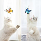 SONGWAY Cat Butterfly Toy Replacement - 7 Pieces Butterfly Cat Toys Accessories,Teaser Wand Attachments, Interactive Cat Toys for Indoor Cats Kittens