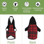 Dog Costume, Custom Dog Hoodie with Name Photo, Holiday Pet Pajamas Outfit, Personalized Pet Coat for Small Medium XS XXS Dogs Puppy, BlackGrid, XL