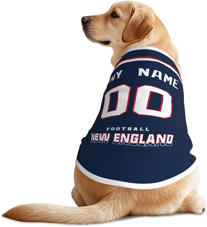 New ENGL and Custom Pet Jersey Dog Jersey Clothes Various Sizes Customized Any Name & Number for Small & Middle and Big Dogs