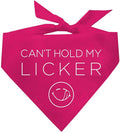 Can’t Hold My Licker Funny Drooler Dog Bandana (Hot Pink, XS 1118)