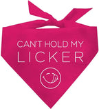 Can’t Hold My Licker Funny Drooler Dog Bandana (Hot Pink, XS 1118)