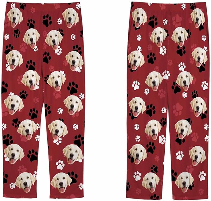 Custom Pajama Pants Women Personalized Face Pajamas Bottom Couple Pajama Pants Valentines Day Christmas Gifts
