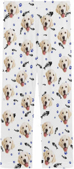 MyPupSocks Custom Pet Face Pajamas Pants Photo Pajama Bottoms for Men S-XXL