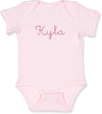 COUPLEHOODIES Personalized Baby Onesie Bodysuit – Custom Embroidery Gift for Pregnancy Reveal Baby Shower or First Grandchild