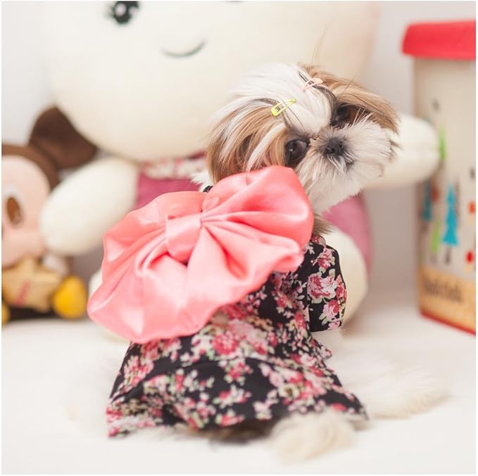 WeeH Dog Costume Halloween Cat Clothing Cosplay Japan Kimono Pet Clothes for Doggy Kitty Rabbits Pig Fun, Black, Medium