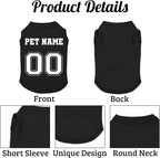 Customized Dog Jersey Shirt, Breathable Doggy Football Tee, Lightweight Sleeveless Vest Pet Clothes Personalized Pet Shirt Custom with Name/Text/Photo/Logo（Custom Dog Jersey）