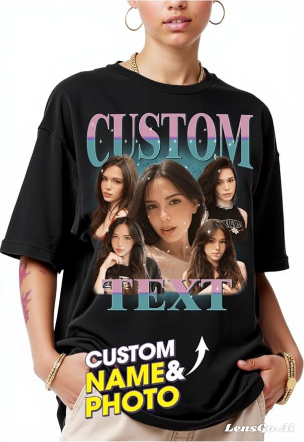 NAZENTI Custom Valentine Shirt Gifts for Boyfriend, Customized Bootleg Rap Tee