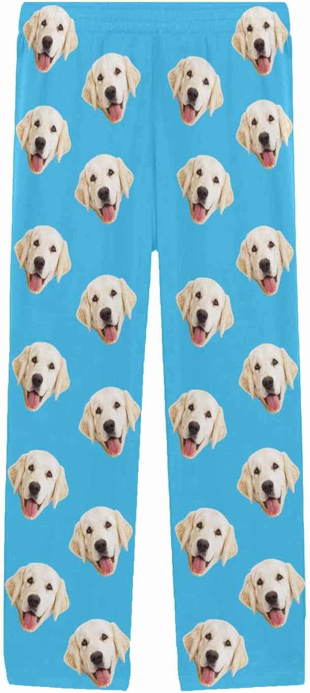 MyPupSocks Personalized Face Pajamas Pants Photo Pajama Bottoms for Men S-XXL