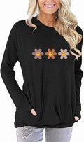 Akihoo Womens Casual Long Sleeve Tunic Tops Crew Neck Shirt Blouses