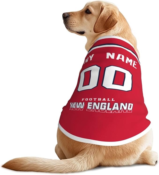 New ENGL and Custom Pet Jersey Dog Jersey Clothes Various Sizes Customized Any Name & Number for Small & Middle and Big Dogs
