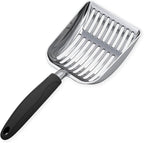 WePet Cat Litter Scoop, Aluminum Alloy Sifter, Kitty Metal Scooper, Deep Shovel, Long Handle, Poop Sifting, Kitten Pooper Lifter, Durable, Heavy Duty, for Litter Box