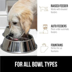 GORILLA GRIP 100% Waterproof Raised Edge BPA Free Silicone Pet Feeding Mat, Dog Cat Food Mats Contain Spills Protects Floors, Placemats for Cats and Dogs Water Bowl, Pets Accessories 16x10, White