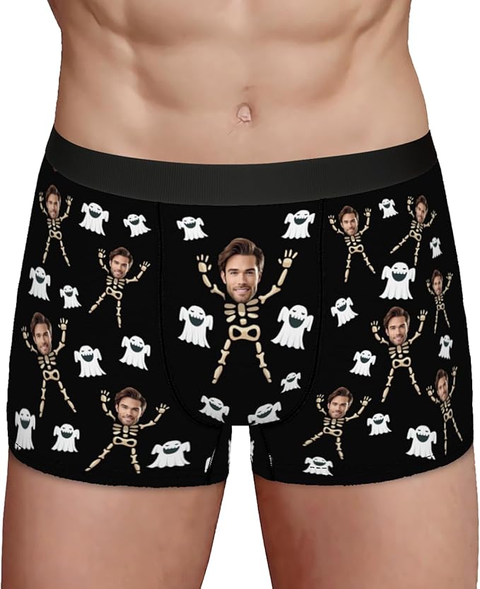 Personalized Underwear for Men with Face Custom Face Boxers Customized Boxer Briefs Funny Gifts for Him Husband Boyfriend