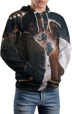 Artsadd Custom Face Unisex athletic Pockets Sweatshirt Loose Hoodie Custom Christmas Long Sleeve Sweatshirt Hooded Pullover