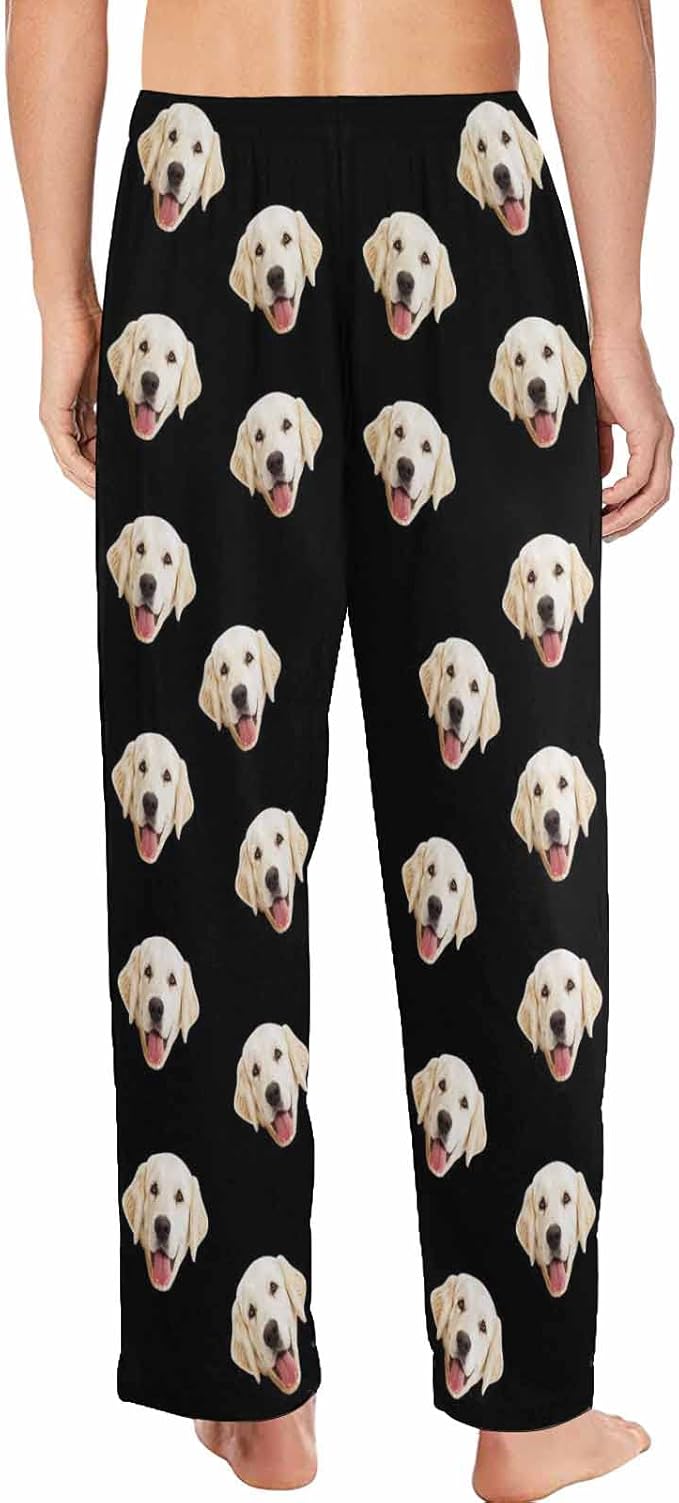 MyPupSocks Personalized Face Pajamas Pants Photo Pajama Bottoms for Men S-XXL
