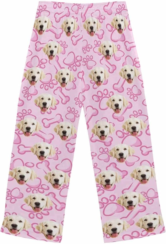 Custom Face Pajamas Pants Personalized Nightwear Bottoms for Women XS-XXL