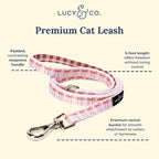 Lucy & Co. Take a Bow Step-in Cat Harness & Leash Bundle – Reflective, Breathable & Adjustable Harness for Cats, Kittens & Small Dogs, Lightweight & Secure and Dual Leash Clips – Medium