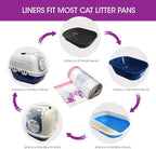 15 Count Fresh Kitty Litter Box Liners Super Thick, Durable, Easy Clean Up Jumbo Drawstring Scented Litter Pan Box Liners, Bags for Pet Cats