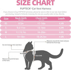 PUPTECK Cat Harness and Leash Set Escape Proof Reflective Cat Walking Harness Adjustable Soft Breathable Mesh Vest for Small Pets, Light Pink, XS