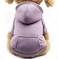 Jecikelon Winter Dog Hoodie Sweatshirts with Pockets Warm Dog Clothes for Small Dogs Chihuahua Coat Clothing Puppy Cat Custume (Purple, X-Large)