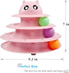 UPSKY Cat Toy Roller 3-Level Turntable Cat Toy Balls with Six Colorful Balls Interactive Kitten Fun Mental Physical Exercise Puzzle Toys