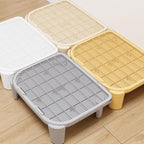 Cat Litter Mat Litter Trapping Mat,19.69"X15.95"X3.54" Litter Box Mat,Waterproof Cat Mats for Litter Large,Easy Clean,Non-Slip Litter Mat for Cat,Urine-Proof Kitty Litter Catcher Mat,Washable (Cream)
