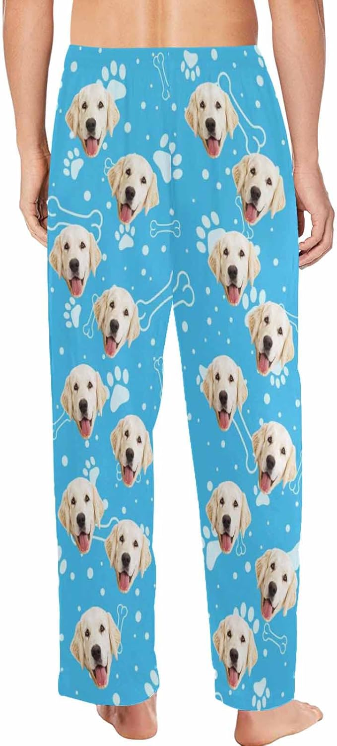 MyPupSocks Personalized Face Pajamas Pants Photo Pajama Bottoms for Men S-XXL