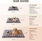Self-Warming Cat Bed, Plush Faux Fur Pet Bed Mat with Anti-Slip Bottom, Ultra Soft Heated Bed for Cats & Medium Dogs, Cozy Fluffy Pad for Couch & Crate, Machine Washable, 27x20 Inch Grey