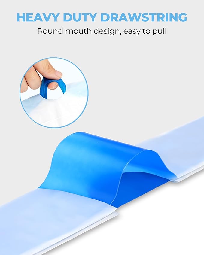 120 Count Automatic Cat Litter Bags Compatible with PURA MAX 2/MAX/X & ScoopFree Clumping, Tear-free & Leak-Proof Self-cleaning Cat Litter Box Waste Bags with Durable Drawstring 22.8" x 11.8"