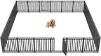 Dog Playpen Metal Dog Fence Outdoor for Yard 32" Height 24 Panels Portable Dog Pen Pet Kennel for RV Camping(Black-Silver)