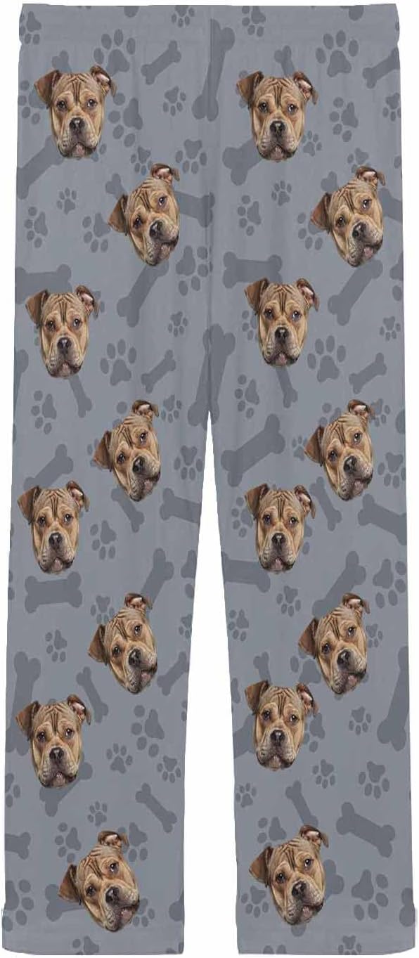 MyPupSocks Custom Pet Face Pajamas Pants Photo Pajama Bottoms for Men S-XXL