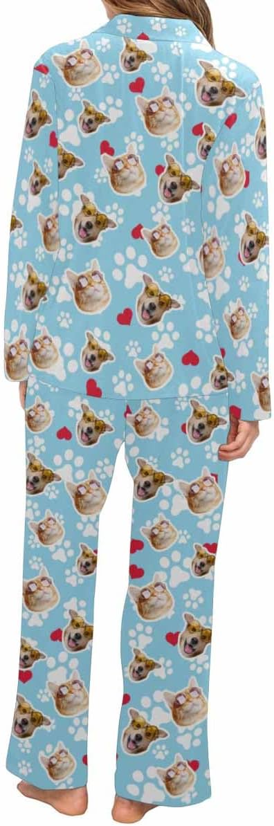Artsadd Personalized Pajamas with Faces for Women Men Custom Christmas Pajamas Gifts for Family Couple, Funny Photo Pjs