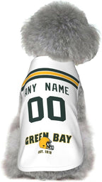 Green Bay Dog Clothes Jersey Pet Jersey Customized Any Name & Number S-5XL for Small Middle and Big Dogs