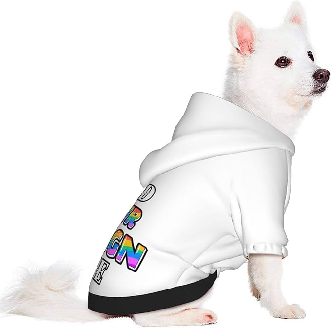 Custom Dog Hoodie Personalized Dog Sweatshirt, Dog Clothes for Small Dogs Customizable, White, XXL, Ropa para Perros Pequeños Customized Pets Puppy Clothes, Personalized Gifts