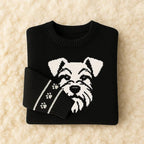 Custom Dog Knit Sweater for Women Personalized Pet Paw Print Pullover Dog Mom Gift Christmas for Pet Lovers