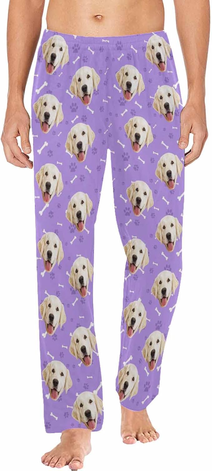 MyPupSocks Personalized Face Pajamas Pants Photo Pajama Bottoms for Men S-XXL