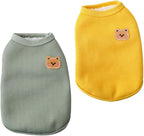 Fleece Cotton Winter Dog Tee Shirt - Soft, Breathable, Stretchy & Lightweight for Medium, Small Dogs
