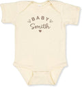 COUPLEHOODIES Personalized Baby Onesie Bodysuit – Custom Embroidery Gift for Pregnancy Reveal Baby Shower or First Grandchild