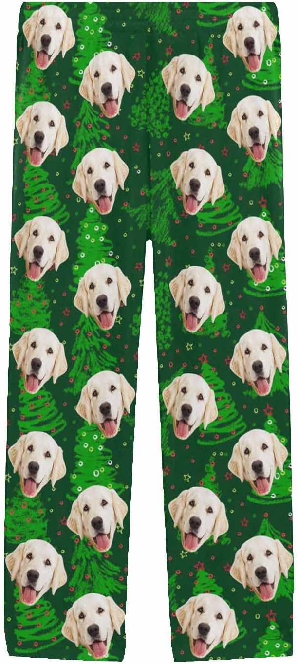 MyPupSocks Personalized Face Pajamas Pants Photo Pajama Bottoms for Men S-XXL