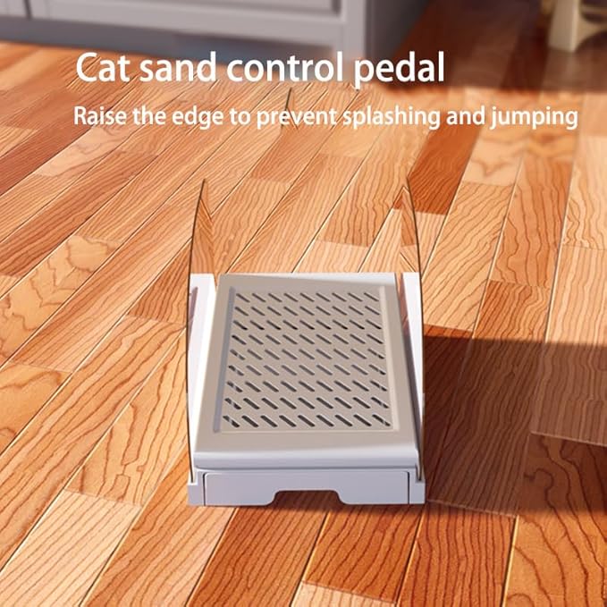 Plastic Inclined Steps Assist in Using Various Sizes of cat Litter Boxes. Plastic Large cat Litter Boxes Inclined Steps are Non Stick，Height Adjustable，Easy to Clean(White, Small)