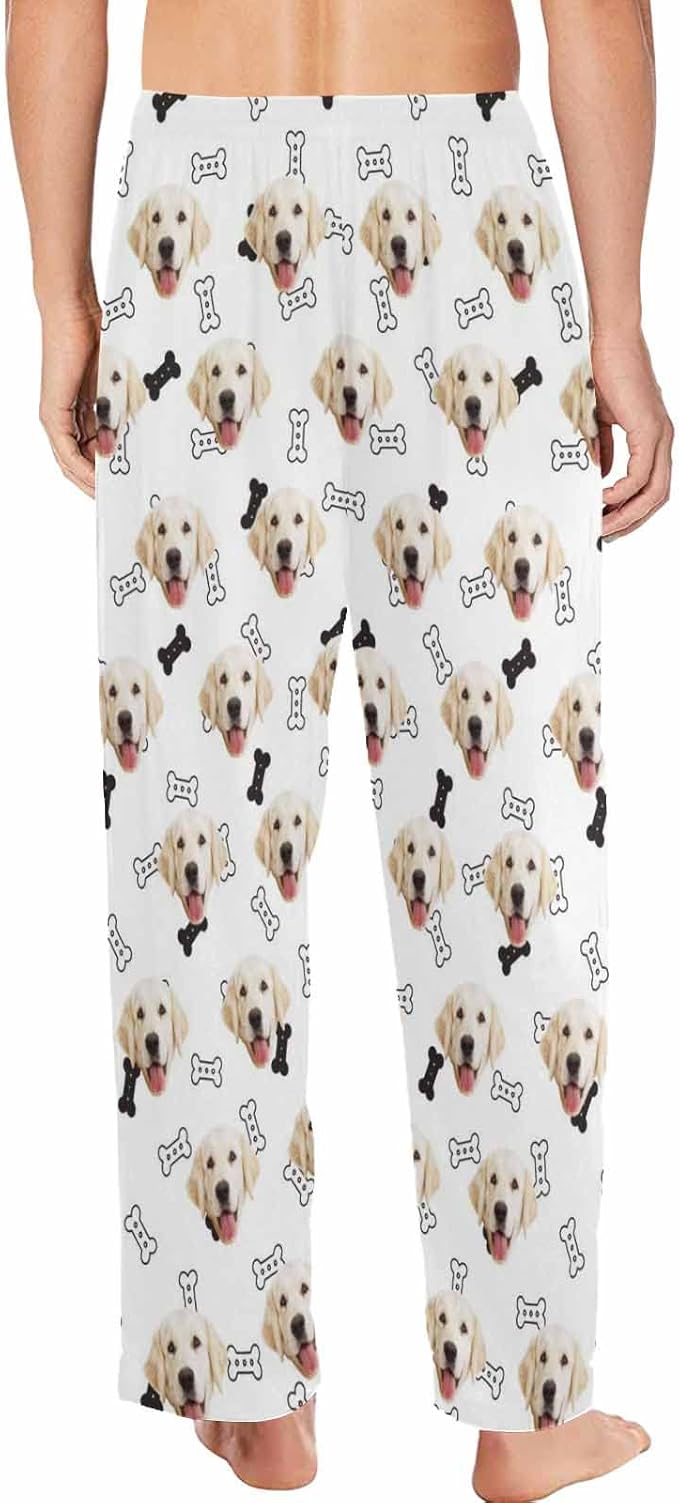 MyPupSocks Customized Face Pajamas Pants Photo Pajama Bottoms for Men S-XXL