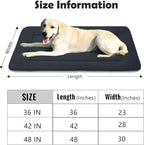 JoicyCo Dog Bed Soft Dog Crate Pad Mat for Medium/Large Dogs, 36 in Non-Slip Bottom Washable Dog Sleeping Mattress Pet Beds Cat Bed Kennel Pad, Dark Gray
