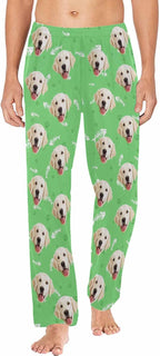 MyPupSocks Custom Pet Face Pajamas Pants Photo Pajama Bottoms for Men S-XXL