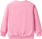 Toddler Baby Girls Cotton Sweater, Long Sleeve Crewneck Sweatshirt Pullover Kids Warm Clothing for Fall Winter