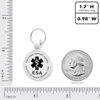 ESA Dog Tag, QR Code Dog Tag, Modifiable Free Pet Online Profile, Scannable QR Code, Scan QR Send Instant Location Alert Email, Silicone Lightweight ID Tag for Dog and Cat (White, Small)