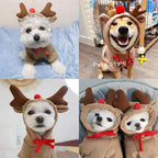 Dog Hoodies Cat Clothes Autumn Winter Sweatshirts Teddy Bulldog Bulldog Clothing Can Transform Into Frog Elk Mouse (Apricot elk,XL)