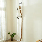 SHENGOCASE 1.9" x 6.56Ft Cat Climbing Jute Rope with Hook, Wall Mounted Furniture for Indoor and Outdoor Cat, Cimbing Pole (6.56 Feet)